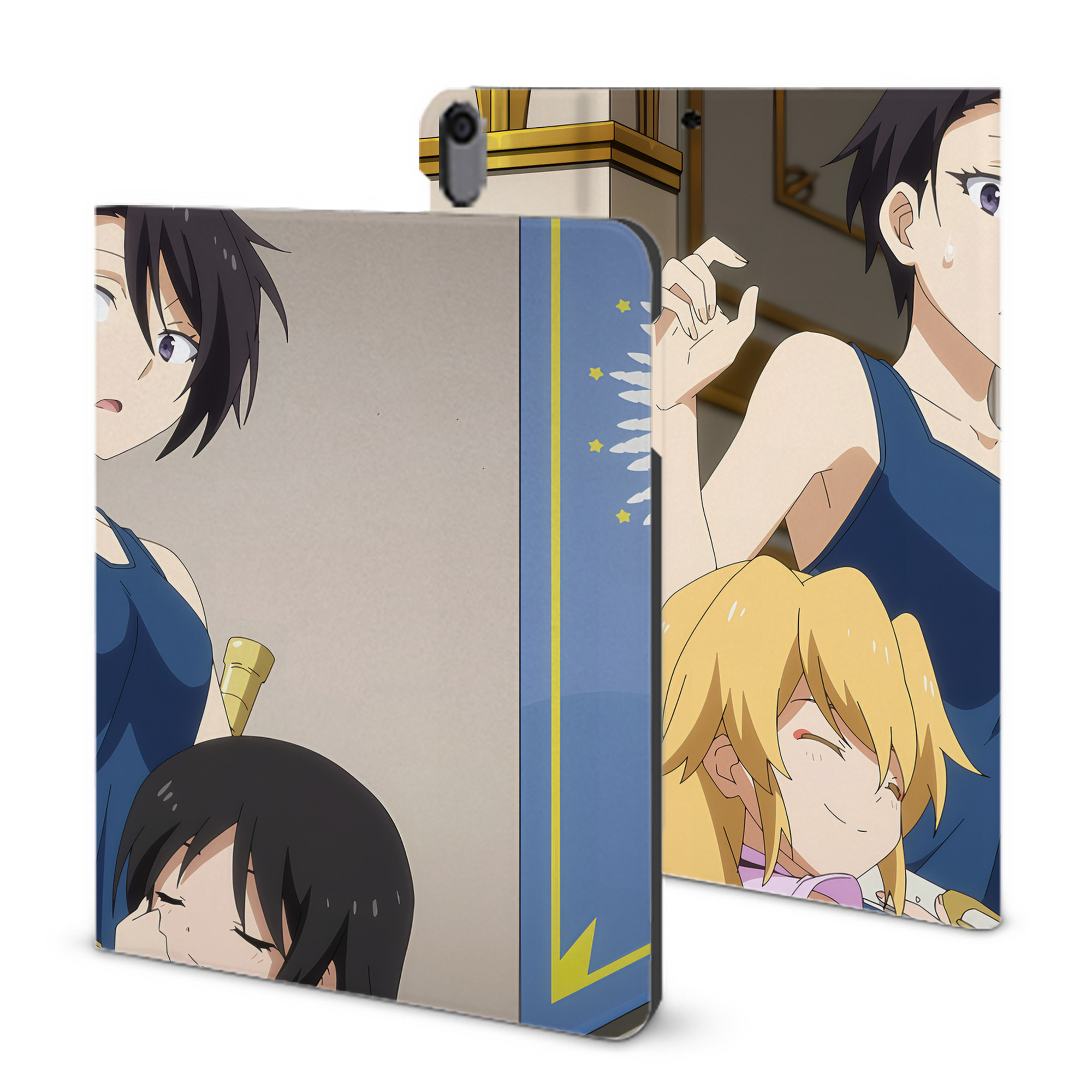 （画像用） 転スラ Regarding Reincarnated to Slime IPad ケース ブック型 PUレザー TPU 耐衝撃 軽量 薄型 ペン収納なし 全面保護 IPad 各モデル対応